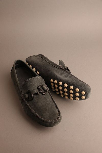 Gondol Loafer clasic pentru bărbați din piele naturală din piele intoarsa kaki 42 ttx.214
