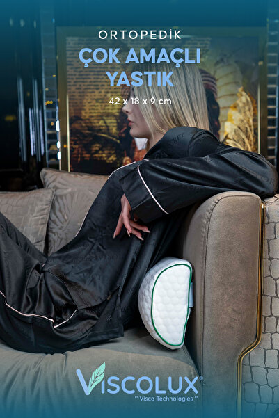 Viscolux Çok Amaçlı Ortopedik Visco Yastık - Horlama Yastığı Hamile Yastığı Y...