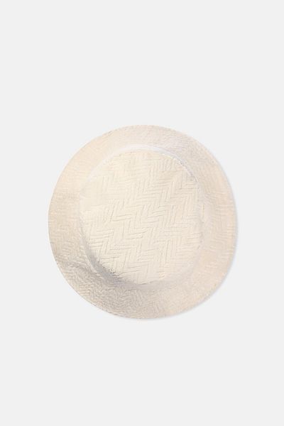 Dagi Ecru Women's Patterned Bucket Hat