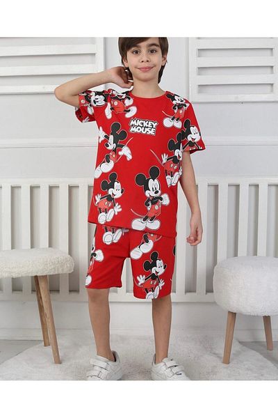 NEWKİDS 2-10 Years Old Character Printed Combed Cotton Boy's Suit