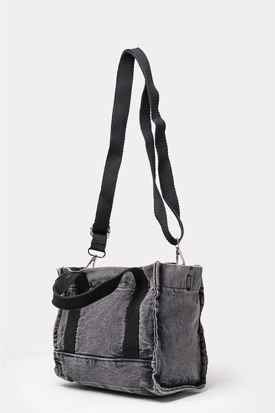 ICONE BAG Geantă de mână și de umăr Icone Denim Washed Tote Antracit