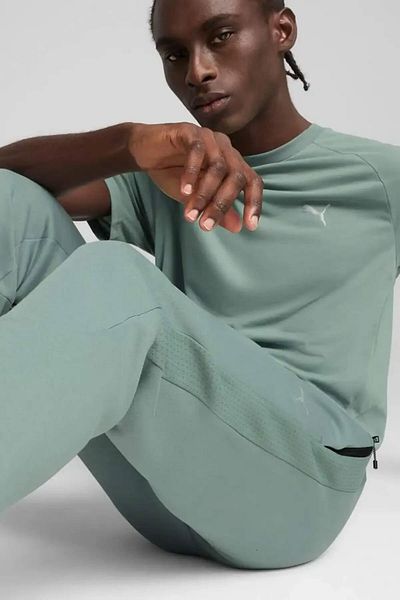 Puma Men's Green Evostripe Sweatpants