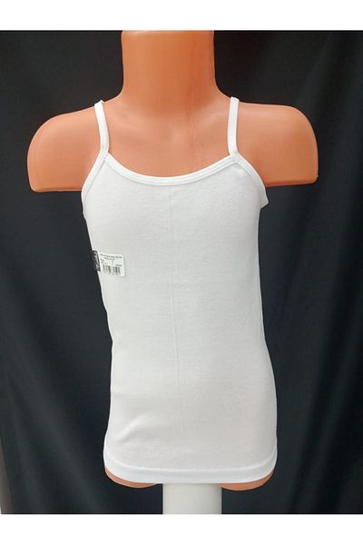 Tutku Girl's Satin Undershirt with Rope Strap 2 Pieces