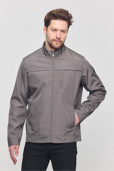 SİVAİST New Season Men's Light Gray Water and Windproof Seasonal & Summer Coat with Two Inner Pockets
