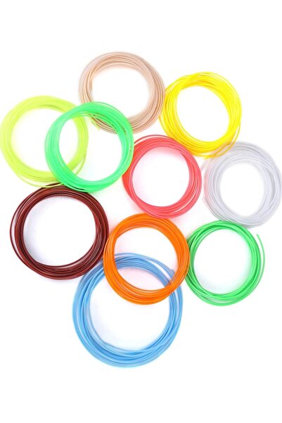 dvrktasarım Divrak3d Filament Pla 1.75mm Pla 10 Renk X 10 Metre 3 Boyutlu Kal...