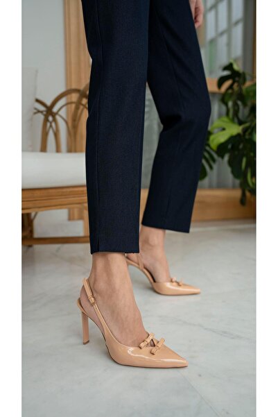 ECENİN BUTİĞİ Toronto Somon Rugan   Topuklu Ayakkabı