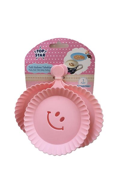Dinçkan 3' Sweet Coffee Cappuccino Decoration Template & Smiley-Face-Heart-3Stars