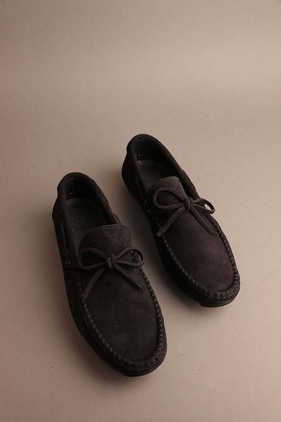 Gondol Loafer clasic pentru bărbați din piele naturală, piele de căprioară neagră 41 ttx.213