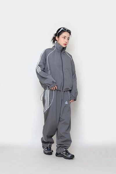 ellevana Baggy Parachute College Jacket