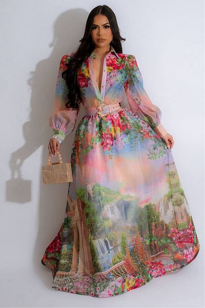 Neşeli Butik Women Zimmerman Long Length Design Dress Nbemp2407