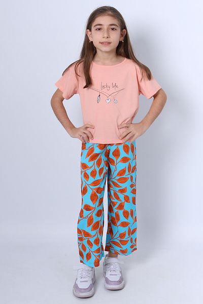 HÇM Girl's Double Suit Printed Oversize Spanish Leg E15