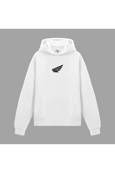 Edizen Honda Africa Twin Premium Hoodie Unisex Oversize 100% Cotton White