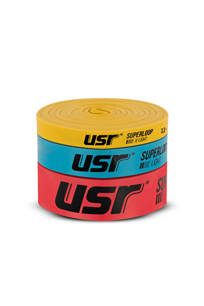 USR Superloop-3 Еластична стрічка для вправ - Loop Band, набір із 3 штук