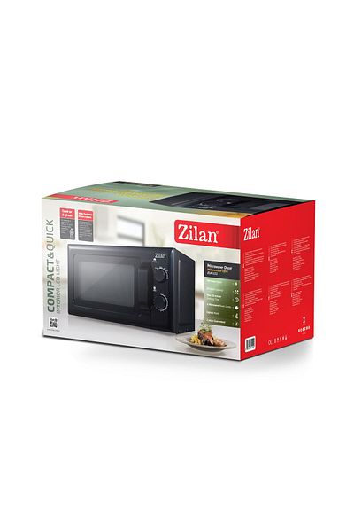 Zilan Microwave oven Zilan ZLN-1222, 20 L, 700W, defrost mode, 6 power levels, Black