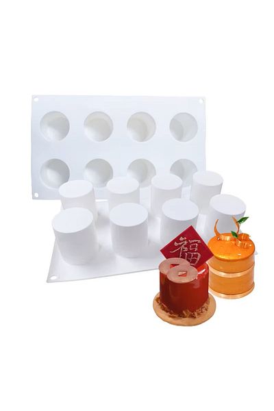 Siliko World Silicone Cylinder Mold - for Mousse Jelly Pudding and Tartar