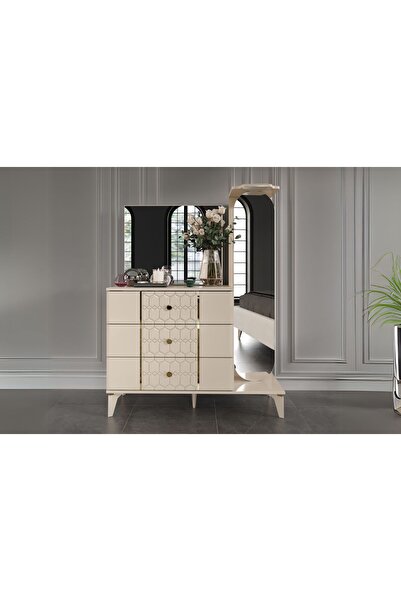 Doressa Penta Beige Boy Aynalı Şifonyer