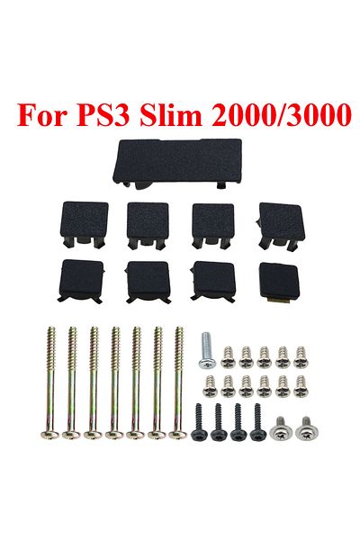 Choice For Ps3 Slim 2-3000 Full Set Black Plastic For Ps2 Ps3 Slim 2000 3000 4000 70000 Console Screws Scre