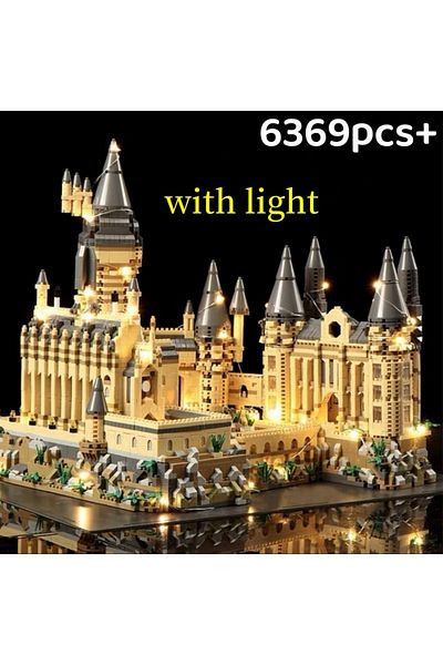 Choice No Original Box With Light Medieval Magic Castle City Series Micro Bricks School Creative Architectu