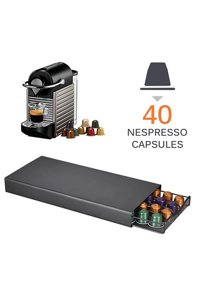 Choice black 40 Pods Coffee Capsule Organizer Storage Stand Practical Coffee Drawers Capsules Holder For Ne