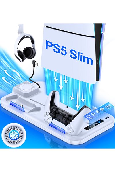 Choice BEBONCOOL S4000 BEBONCOOL S4000 For PS5 Slim Disc/Digital Dual Fast Charging Cooling Stand Vertical