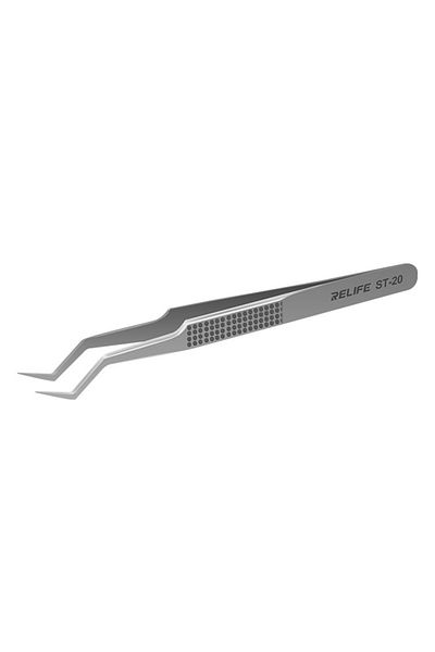 Choice ST-20 RELIFE ST-20 Precision Tweezers Curved Tips Chip Tin Placement Positioning for Mobile Phone Ci