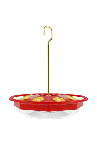 Choice Red Hummingbird Feeder with 8 Feeding Hanging Bird Feeder Ant and Bee Proof Flower Shape Hummingbird