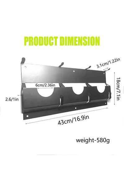 Choice Black Angle Grinder Holder Wall-mounted Stand Metal Hanging Shelf Fixed Polishers Organizer Stable S