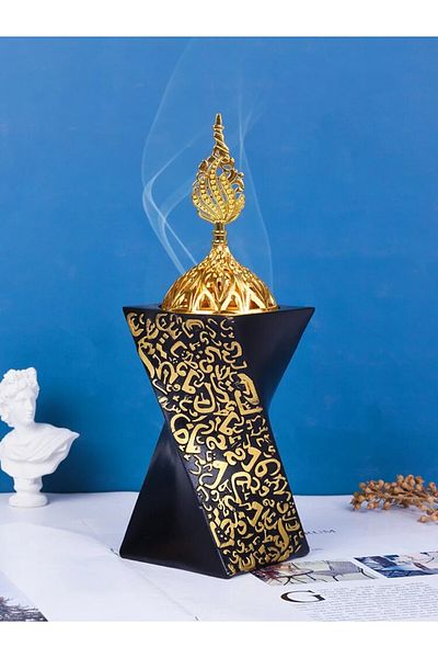 Choice black 1PC Synthetic Resin Creative Middle East Aromatherapy Stove, Home Bedroom Indoor Air Purificat
