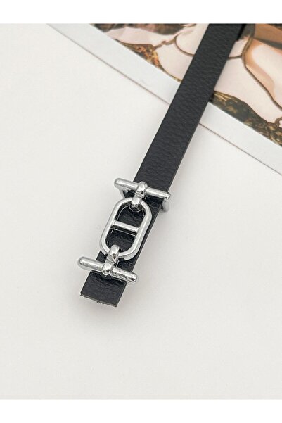 Descoin Λεπτή ζώνη με ασημένια αγκράφα, ζώνη παντελονιού, ζώνη πουκάμισου, ζώνη παλτό, ζώνη φορέματος