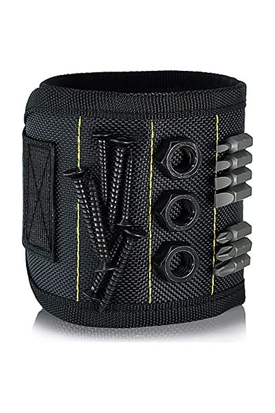 Choice 5 rows of 15 magnets Magnetic Wristband for Holding Screws,Nails，Drilling Bits,Wrist Tool Holder Bel
