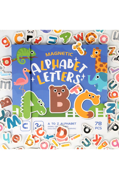 Choice مجموعة واحدة من 78 قطعة من حروف الأبجدية المغناطيسية، ألعاب تعليمية لت...