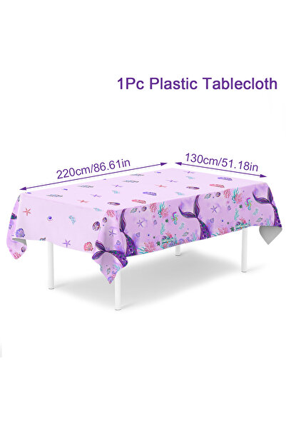 Choice 01 مفارش طاولة صغيرة للاستخدام مرة واحدة على شكل حورية البحر، ديكورات ...