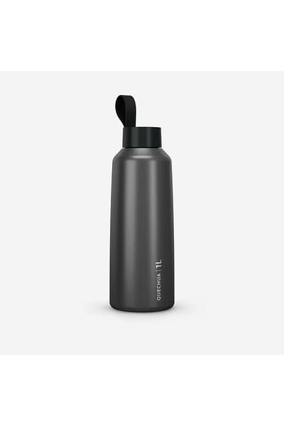 Decathlon Outdoor Stainless Steel Flask - 1 L - Gray - 100