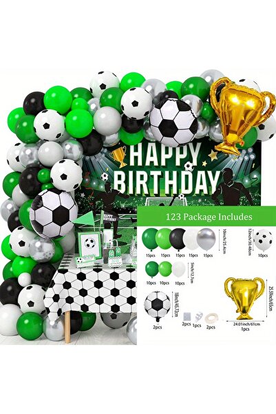 Choice مجموعة قوس البالونات متعددة الأغراض من 123 قطعة على شكل كرة قدم لحفلات...