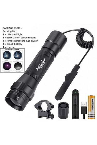 Choice 18650 Black Ir850 Ir850nm&940nm Latest Infrared Led Zoom High Bright Night Vision Infrared Fill Ligh