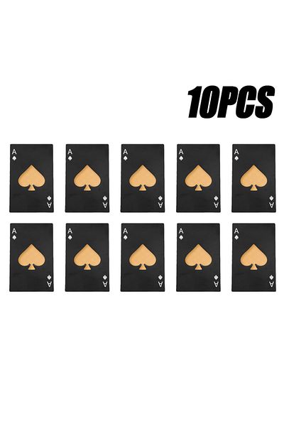 Choice Black-10PCS 20PCS Playing Card Bottle Opener Beer bottle opener Automatic bottle opener Hotel Bars W