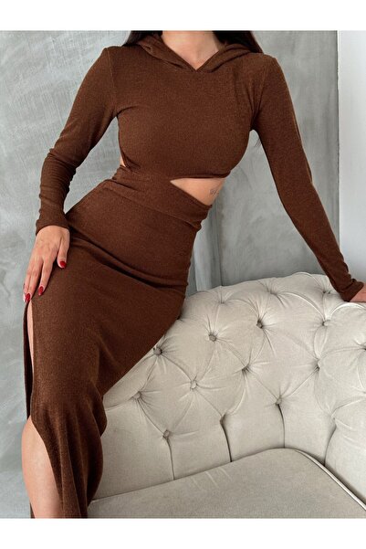 ADAMODA.RO Women's knitted dress with hood