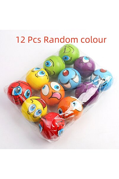 Choice 12 قطعة من الإسفنج المضحك بألوان عشوائية، تعبير ضغط الكرة الناعمة، تعب...