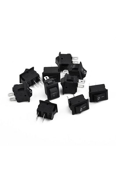 Choice 10 Pcs Auto Car Truck Boat Round Rocker 250V 3A 2-Pin ON/OFF Toggle SPST Switches Rocker Switch 1...