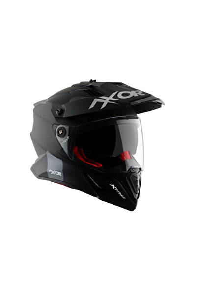 AXOR X-cross Dual Vısor Sc - Black Red Kask