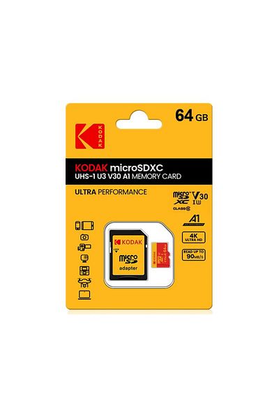 Kodak 64gb Micro Sd Card Red Memory Card With Adapte 32gb Microsdhc 64gb Microsdxc Microsd C10 A1 Tf