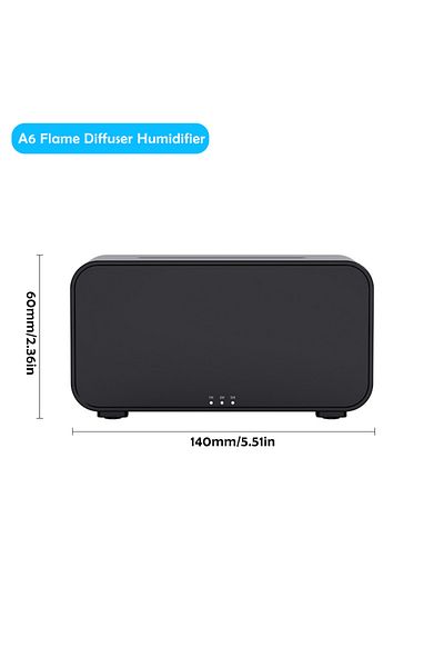 Choice A6 Black Humidifier Flame Aromatherapy Diffuser Can Add Essential Oils 7 Colours Flame Diffuser Timi