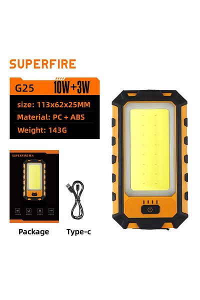 Choice G25 SuperFire G25 COB Work Lights Led lantern portable rechargeable lamps 3000mah Magnet Camping For