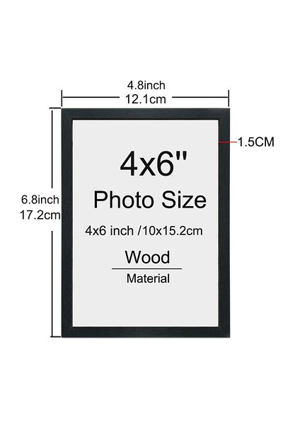 Choice 14pcs 14pcs 4x6 Inch Picture Frames, Wooden Photo Frames without Mat ,Tabletop or Wall Display for P