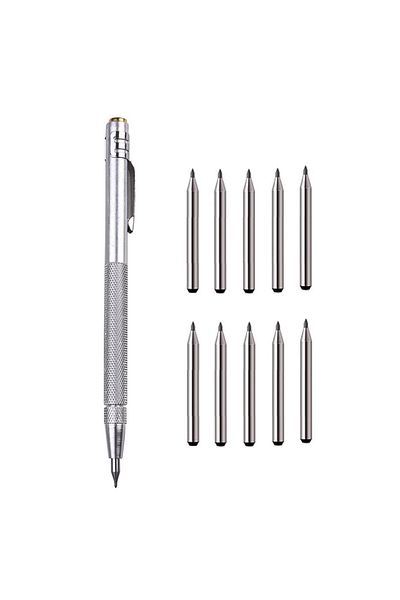 DAZZLEEX 1SET 11Pcs Carbide Tip Scriber Engraving Pen For Engraving Metal Sheet Stainless Steel Ceramic And G