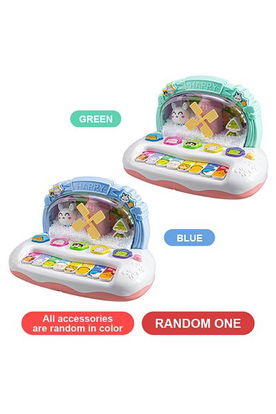 Choice Random 1pc Electronic Piano Keys Snowfiake Cartoon Musical Instrument Toys Sounds Lights Children Ed