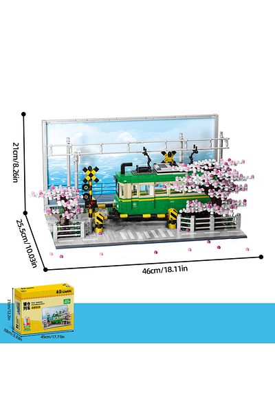 Choice Kamakura Train 1921pcs Kamakura Train Building Blocks Japanese Street View Classic Anime Scene Model