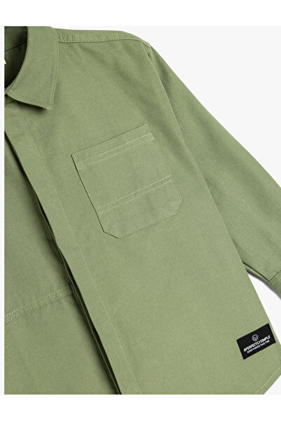 Koton Egyzsebes, hosszú ujjú pamut ingkabát