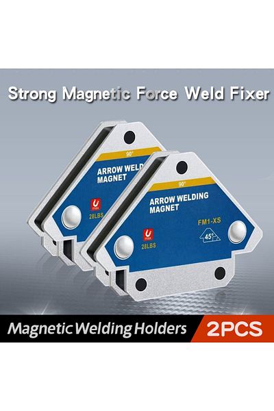 Choice 2PCS Hot 12.5KG Magnetic Welding Holders Angle Solder Arrow Magnet Weld Fixer Positioner Ferrite ...