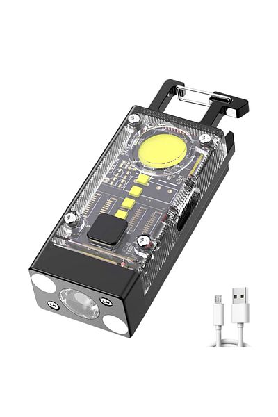 ZHIYU G085-a 1pcs Mini Edc Solar Led Flashlight Portable Multifunctional Keychain Torch Usb Rechargeable C
